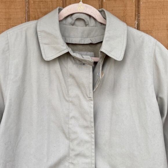 Vintage 90s Dry Dock Neutral Tan Oversized Size 10 Longline Raincoat/Trench Coat - Picture 9 of 15
